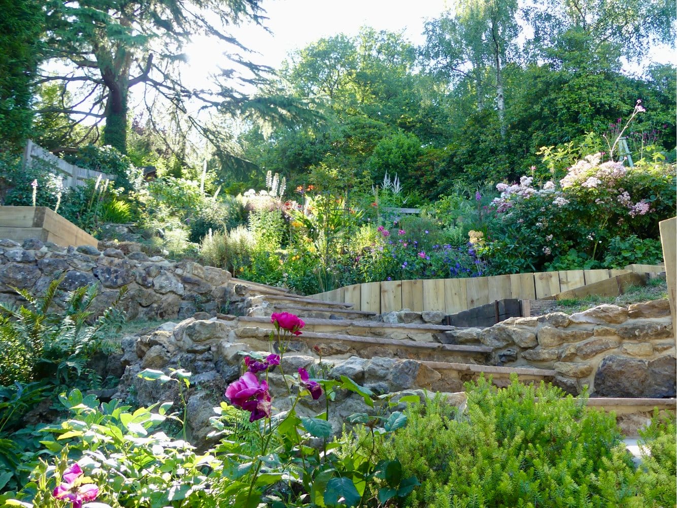 Shingle and Indian Sandstone Steps