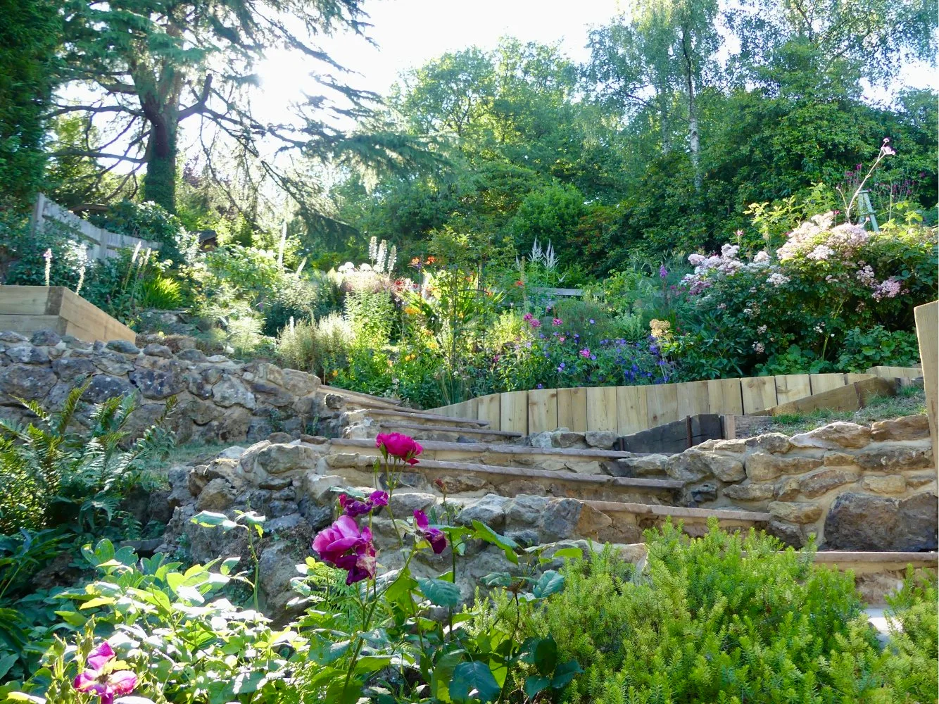 Shingle and Indian Sandstone Steps