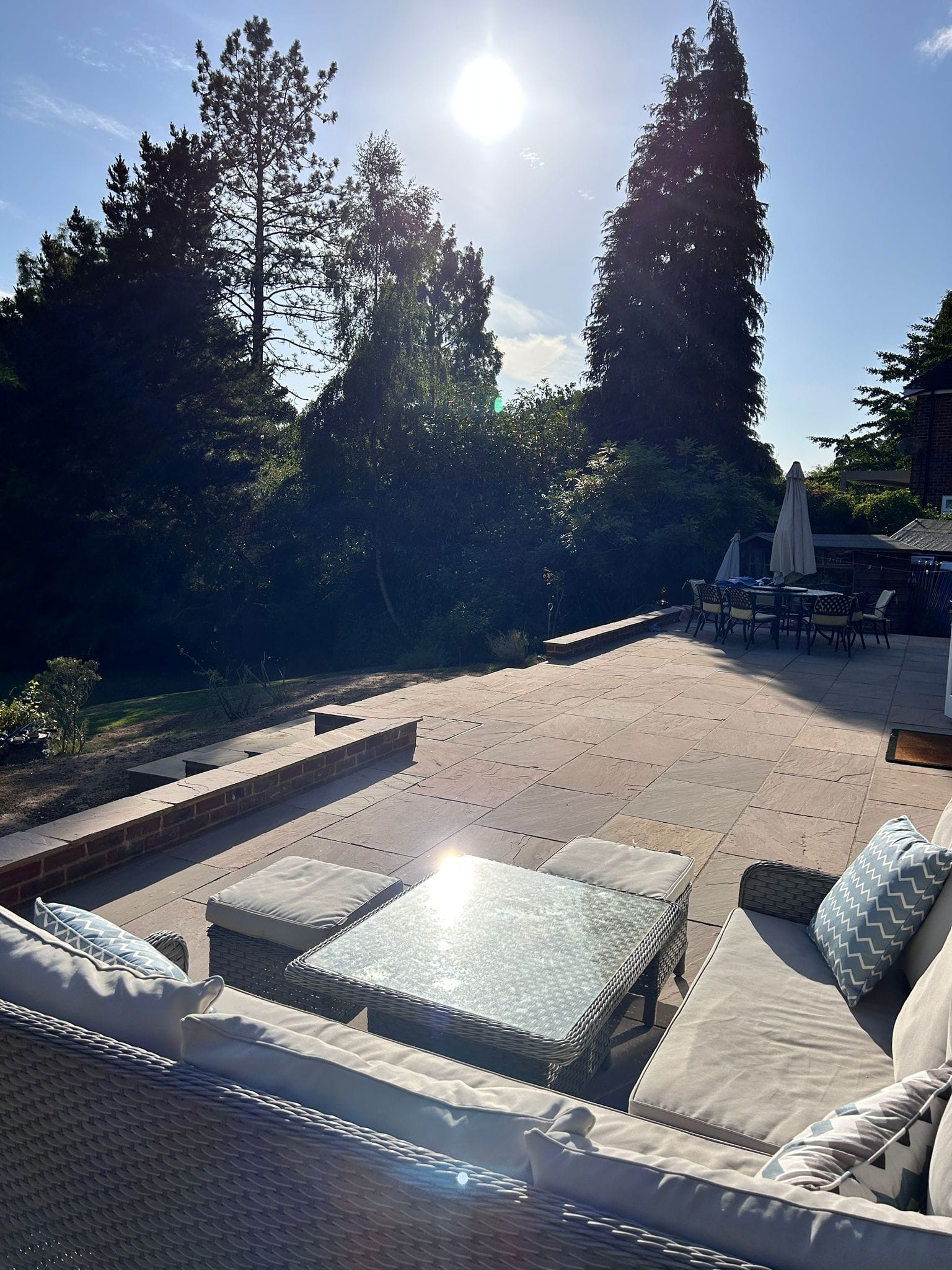 Indian Sandstone Terrace, Cotswold Chippings Drive