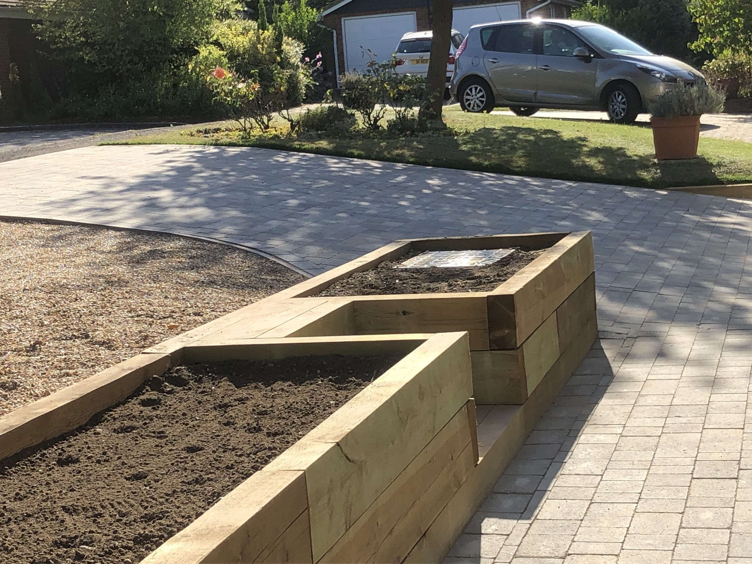 Driveway colour selected to complement the house